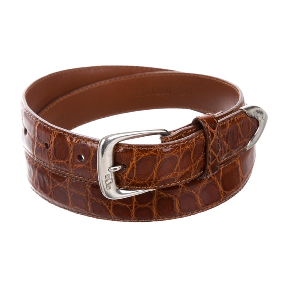 Ralph Lauren Black Label Accessories - Ralph Lauren Alligator and Sterling Belt